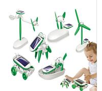 Kit Sciences - Pro | 6-en-1 DIY STEM - Kit D'Expériences Scientifiques Éducatives 6-en-1 Projets De Construction Solaire Bateau Avion Moulin à Jouet Éducatif Pour Garçons Et Filles
