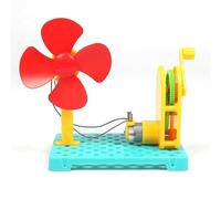 Kit scientifique de générateur de manivelle pour enfants - Expérience de physique à faire soi-même avec moteur, engrenages et lame de ventilateur, expériences scientifiques de projet STEM éducatif