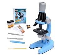 Kit scientifique de microscope avec grossissement 100X/400X/1200X avec diapositives Cadeau éducatif STEM pour étudiants débutants