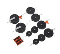 Kit Scientifique de Poulie Triple et Simple pour Classes de Physique | Fer et Plastique Noirs, Montage Modulaire Crochet, pour École, Maison et Expériences Guidées