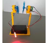 Kit scientifique des énergies renouvelables avec démo de lumière LED | À monter soi-même, pour l'apprentissage des tiges, le principe de l'énergie éolienne, la démonstration de lumière LED