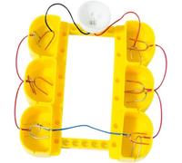 Kit scientifique DIY: piles aux fruits- Projet éducatif STEM avec citron/orange, électrodes cuivre-zinc et lumière LED | Apprendre les principes de l'électrochimie