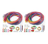 Kit Scoubidou Scooby Doo 295 Pièces - Fil Paillettes Élastique PVC, Perles en Bois, Porte-Clés, Crochets, Pompons