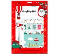 Toga Kit de Noël, Rouge et Vert, 21,5 x 31,5 cm, Set de 5 Pièces