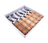 Kit sculpture bois 6 Pièces Professionnelles Sculpture Sur Bois Gouges À Main Ciseaux Couteaux Ensemble D'outils Outils For Le Travail Du Bricolage