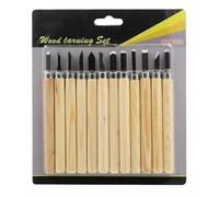 Kit Sculpture Bois Couteau À Ciseau For Sculpture Sur Bois, Ensemble D'outils Main For La Détaillée De Base, Gouges, Outils For Le Travail Du, Perçage, 3 12 Pièces(12pcs)