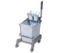 Kit Seau PP capacité 25L L52 x H38 x P45 cm, presse , 4 roues, 1 Mopframe et 1 MicroPlus Mop blanc G