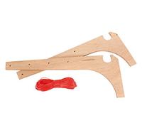 Kit sèche linge - Poignées de caravane vertical - Longeur du fil 20 mètre - Bois