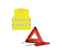 Kit Sécurité Routière obligatoire pour voiture : Triangle Signalisation HDME R27 EN11 + Gilet Réfléchissant XL CE EN 471 ML2879