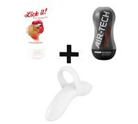 Kit sélection couple - masturbateur, vibromasseur doigt, lubrifiant