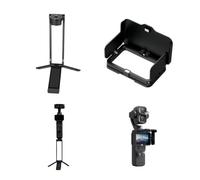Kit selfie compatible avec DJI Osmo Pocket 4 Pro, support d'extension magnétique + pare-soleil pliable, trépied en alliage d'aluminium, bouclier d'écran anti-reflet, accessoire d'appareil photo cardan
