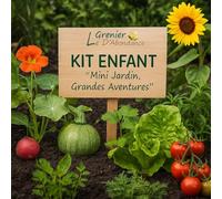 Kit semences jardin enfant - Graines rigolotes à semer - Activité nature dès 4 ans - Le Grenier d’Abondance