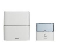 Kit Serénité carillon et sonnette sans fil Legrand 30 mélodies + MP3 alimentation par piles - blanc