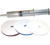Kit seringue et plaques pour calcul du rapport volumétrique de la culasse