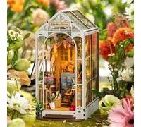 Kit serre-livres miniature Rolife DIY - Puzzle 3D en bois avec lumières LED, bibliothèque décorative pour adultes, cadeaux de Noël et d'anniversaire uniques pour femmes et hommes Marque : RolifeType d