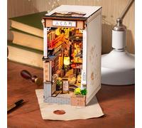 Kit serre-livres miniature Rolife DIY - Puzzle 3D en bois avec lumières LED, bibliothèque décorative pour adultes, cadeaux de Noël et d'anniversaire uniques pour femmes et hommes Marque : RolifeType d