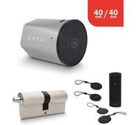 Kit Serrure Connectée Lock avec cylindre 40 sur 40 mm et clavier sans fil et 2 badges supplémentaires