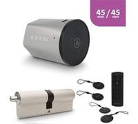 Kit Serrure Connectée Extel Lock avec cylindre 45 sur 45 mm et clavier sans fil et 2 badges supplémentaires G