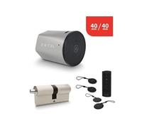 Kit Serrure Connectée Lock avec cylindre 40 sur 40 mm et clavier sans fil et 2 badges supplémentaires