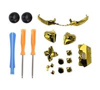 Kit , Set Complet De Touches De Manette Accessoires De Remplacement Boutons pour X box One Contrôleur One avec Boutons, 2xTournevis, 1xClé pour X box 360 Contrôleur.(金色)