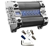 KIT Set pour Boss Audio Systems CAP18, 1 condensateur Hybride de 18 farads pour systèmes jusqu'à 18 000 Watts RMS, voltmètre numérique intégré, 1 pièce + Accessoires de Montage Inclus