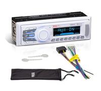 KIT Set pour Boss Audio Systems MR1308UAB Autoradio Single DIN, Digital Media, récepteur AM/FM, stéréo, AUX/USB/MP3, avec Bluetooth, pour Bateaux, 1 unité + Accessoires offerts