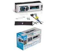 KIT Set pour Boss Audio Systems MR632UAB, 1 autoradio 1 din, récepteur AM/FM, stéréo, aux/USB/mp3, avec Bluetooth, étanche, pour Bateaux et Voitures, Blanc, 1 pièce + clés de démontage offertes