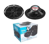 KIT Set pour Boss Audio Systems MR692B 2 Enceintes Marines ovales 2 Voies, Noir 6 x 9 15 x 23 cm 175 Watts rms 350 Watts Max 4 ohm étanche mer Piscine Bateau hôtel, la Paire