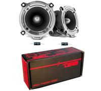 KIT Set pour DS 18 PRO-TW220 2 tweeters Super Bullet de 120 Watts rms et 240 Watts Max, 8,1 cm de diamètre, impédance 4 ohm, sensibilité 104 DB, pour Voiture, par Paire + condensateurs offerts