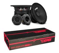 KIT Set pour DS18 Pro-GM6.4PK système 2 Voies 16,5 cm 165 mm 6.5", 140 Watts rms 480 Watts Max, 2 midrange et 2 tweeters, 4 ohm, pour Voiture, la Paire