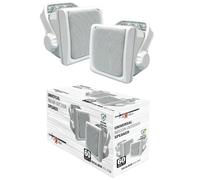 KIT Set pour Excalibur X22.2UW, 2 Haut-parleurs universels Blancs étanches, pour Une Utilisation intérieure ou extérieure, 30 W RMS et 60 W Max, 4 ohms, pour piscines, Bateaux, hôtels, Paire