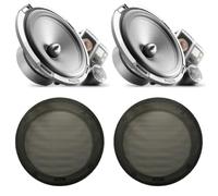 KIT Set pour Focal POLYGLASS PS165V1 PS 165 V1 1 kit 2 Voies 16,5 cm 6,5", 80 Watts rms 160 Watts Max, 4 ohm, 92,5 DB, 2 woofers, 2 tweeters, 4 crossovers, kit Paire + grilles offertes