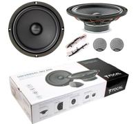 KIT Set pour Focal Universal ISU200, 2 Voies, 20 cm 200 mm 8", 80 W RMS, 160 W Max, 4 ohms, 93 DB, avec 2 woofers, 2 tweeters, Paire + Accessoires offerts