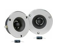 KIT Set pour Master Audio BST03/8 2 Super tweeters de Remplacement universels, 150 Watts rms 300 Watts Max, diamètre 9,6 cm, 8 ohm, pour la Maison, par Paire, Haute qualité + condensateurs offerts