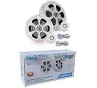 KIT Set pour Pyle PLMR65C2W, 2 Haut-parleus Marine 2 Voies (Composants/coaxiaux), 165 mm (6,5"), 120 W RMS, 240 W Max, 4 ohms, 91 DB, étanches, Usage Marin, Paire + câbles Inclus