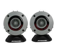 KIT Set pour Pyramid TW28 2 Super tweeters Gris 150 Watts rms et 300 Watts Max, impédance 4 ohms, sensibilité 96 DB, pour Utilisation SPL, pour Panneau de Voiture, par Paire