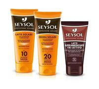 Kit Seysol Perfezione Solare Latte Superabbronzante Tri Attivo, Latte Solare Spf 10, Crema Solare Spf 20