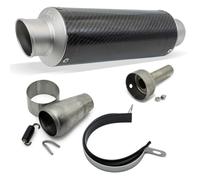 Kit silencieux d'échappement universel LeoVince GP CORSA RACING Carbone & DB-Killer, Ø 54mm