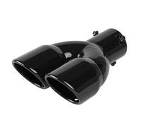 Kit silencieux Modification de voiture double tuyau d'échappement décoration universelle version épaissie sortie silencieux(Black straight)