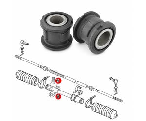 kit silentblocs pour crémaillère boitier de direction, pour Daihatsu Terios