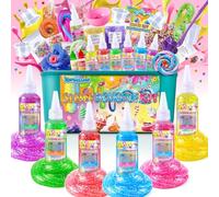Kit Slime DIY pour Filles, Glimmer Crunchy, Kit de Slime Galaxy Confetti pour Filles, Slime Beurre, Mousse, Nuage avec Accessoires, Boules de Mousse, Charms, Cadeaux Fête pour Enfants 3-12 Ans