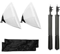 Kit Softbox, support réglable, tête pivotante, 2 kits sans ampoule