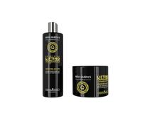 Kit Soin Lifting Capillaire KERA QUEEN'S Masque Keratine Ricin 500 ML + Shampoing 500 ML