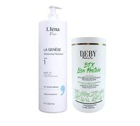 Kit soin lissant Lisa Protein Deby Hair + shampooing préparateur la Genèse L'Iéna Paris 2 produits