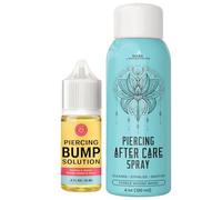 Kit Soin Pour Piercing Base Labs | Huile Chéloïde Perçante (15ml) plus Spray De Soin Piercing (120ml) | Accélérer La Cicatrisation Et Apaiser | Élimination Chéloïdes | Solution Saline Pour Piercings