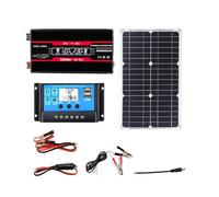 Kit Solaire 110V/220V 4000W Pour La Maison Système D'alimentation Solaire Complet Onduleur 4000W Et Contrôleur 30A + Panneau Solaire 18W18V Kits De Panneaux Solaires Complets Pour Camping-cars(Black,1