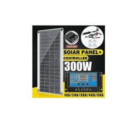 Kit solaire 300W : panneau flexible monocristallin + contrôleur 20A-bateau/voiture/camping-car