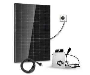 Kit Solaire 455Wc DMEGC - 1 Panneau Photovoltaïque Bifacial Bi-verre - Micro-onduleur Hoymiles HMS-500W-1T Wi-Fi - Plug & Play