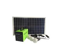 Kit Solaire Autonome 30 W - 3 Ampoules LED - Batterie LiFePO4 - Onduleur 220 V - Y-40087-0