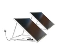 Kit Solaire Autonome Connecté KATEZER avec Roulettes - Prêt à Brancher - Panneau Bifacial - Installation Sans Travaux - Suivi de Production - Pose Sol, Mur ou Balcon (KIT DOUBLE 840W)